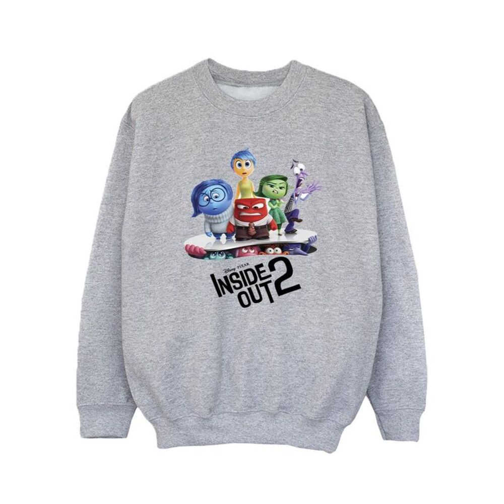 Inside Out 2 Girls Poster Sweatshirt / Sport Grey